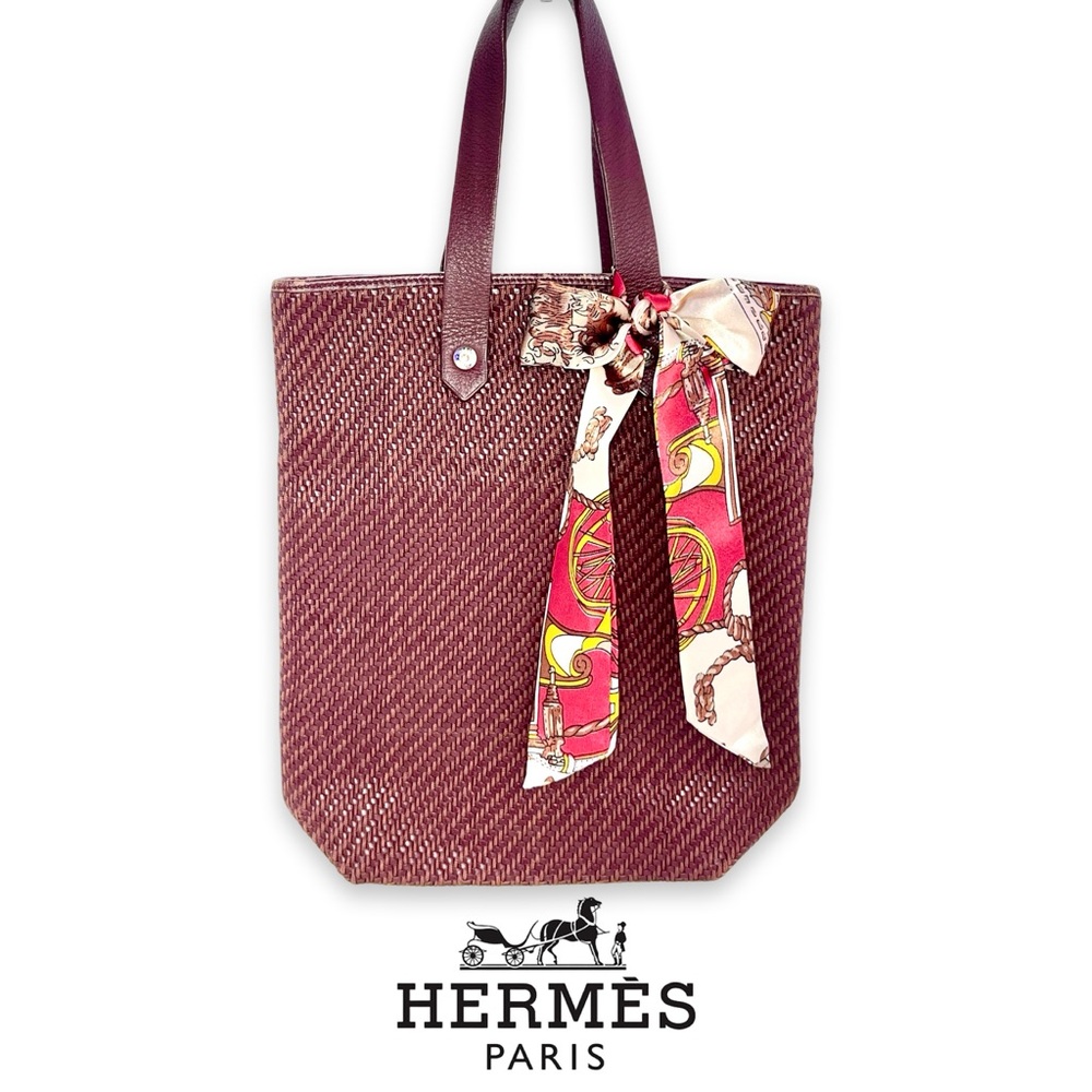 Hermés Ahmedebad Woven Leather Tote in Burnt Sienna 🍁